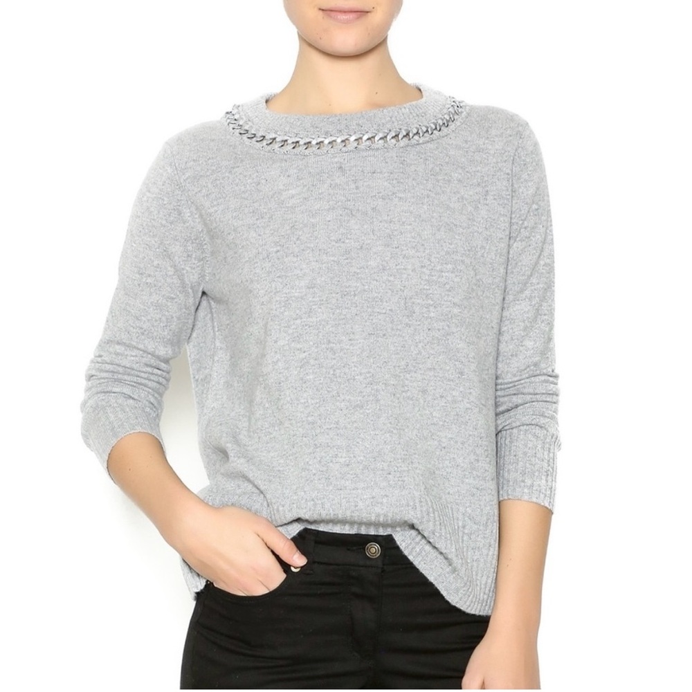 Autumn Cashmere Chain Crew Neck Sweater
